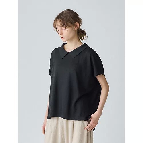 【ミディウミ/MidiUmi】の襟付きリネンプルオーバー 人気、トレンドファッション・服の通販 founy(ファニー) 　ファッション　Fashion　レディースファッション　Fashion for Women　トップス・カットソー　Cut & Sew Tops　カジュアルプルオーバー・ニットトップス　Pullovers & Knit Tops / Casual Pullovers　カーディガン　Cardigan, Knitwear　スリット　Slit, Slit Detail　リネン　Linen, Linen Fabric　夏　Summer　巾着　Drawstring Bag, Kinchaku　other-2|ID: prp329100004584461 ipo3291000000032500101