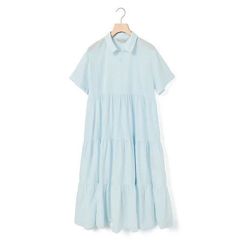 【ミディウミ/MidiUmi】のティアードワンピース インテリア・キッズ・メンズ・レディースファッション・服の通販 founy(ファニー) 　ファッション　Fashion　レディースファッション　Ladies' Fashion Online　ワンピース　Dress　おすすめ　Recommend　なめらか　Smooth　アクセサリー　Accessories　スキッパー　Skipper　ティアード　Tiered　ティアードワンピース　Tiered Dress　エレガント 上品　Elegant　夏　Summer　ライトブルー|ID: prp329100004584471 ipo3291000000032500160