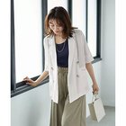 【スタイルデリ/STYLE DELI】の微光沢表面シボ感ダブルジャケットB 人気、トレンドファッション・服の通販 founy(ファニー) ファッション Fashion レディースファッション WOMEN アウター Coat Outerwear ジャケット Jackets イエロー Yellow シアー Sheer ジャケット Jacket ストレート Straight スリット Slit ダブル Double テーラード Tailored 定番 Standard 人気 Popularity バランス Balance フロント Front ポケット Pocket 半袖 Short Sleeve マーブル Marble 夏 Summer thumbnail ホワイト|ID: prp329100004584475 ipo3291000000032500178