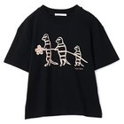 【プレインピープル/PLAIN PEOPLE】のミーアキャットプリントTシャツ 人気、トレンドファッション・服の通販 founy(ファニー) ファッション Fashion レディースファッション Ladies' Fashion Online トップス・カットソー Tops/Tshirt シャツ/ブラウス Shirts/Blouses ロング / Tシャツ T-Shirts アニマル Animal クロップド Cropped プリント Print 洗える Washable thumbnail ブラック|ID: prp329100004586541 ipo3291000000032522785