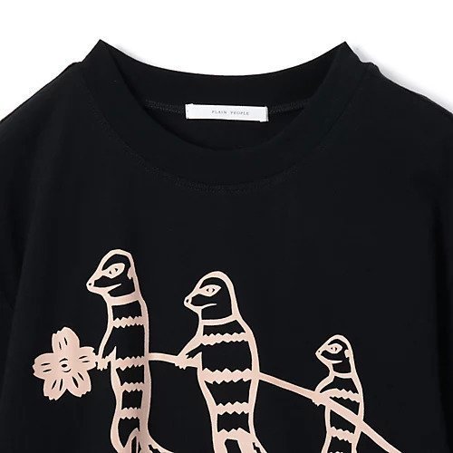 【プレインピープル/PLAIN PEOPLE】のミーアキャットプリントTシャツ 人気、トレンドファッション・服の通販 founy(ファニー) 　ファッション　Fashion　レディースファッション　Ladies' Fashion Online　トップス・カットソー　Tops/Tshirt　シャツ/ブラウス　Shirts/Blouses　ロング / Tシャツ　T-Shirts　アニマル　Animal　クロップド　Cropped　プリント　Print　洗える　Washable　other-3|ID: prp329100004586541 ipo3291000000032522789