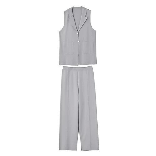 【スタイルデリ/STYLE DELI】の【BLK001】ドライタッチニットベストセットアップ 人気、トレンドファッション・服の通販 founy(ファニー) 　ファッション　Fashion　レディースファッション　Ladies' Fashion Online　アウター　Coat Outerwear　トップス・カットソー　Tops/Tshirt　ニット　Knit Tops　ベスト/ジレ　Gilets/Vests　インナー　Inner　春　Spring　今季　This Season　ショルダー　Shoulder　シンプル　Simple　スリット　Slit　セットアップ　Set Up　ドロップ　Drop　定番　Standard　バランス　Balance　ボックス　Box　ボトム　Bottom　ミドル　Middle　リラックス　Relax　おすすめ　Recommend　日本製　Made In Japan　夏　Summer　旅行　Travel　エレガント 上品　Elegant　 other-1|ID: prp329100004586571 ipo3291000000032523046