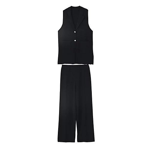 【スタイルデリ/STYLE DELI】の【BLK001】ドライタッチニットベストセットアップ インテリア・キッズ・メンズ・レディースファッション・服の通販 founy(ファニー) 　ファッション　Fashion　レディースファッション　Ladies' Fashion Online　アウター　Coat Outerwear　トップス・カットソー　Tops/Tshirt　ニット　Knit Tops　ベスト/ジレ　Gilets/Vests　インナー　Inner　春　Spring　今季　This Season　ショルダー　Shoulder　シンプル　Simple　スリット　Slit　セットアップ　Set Up　ドロップ　Drop　定番　Standard　バランス　Balance　ボックス　Box　ボトム　Bottom　ミドル　Middle　リラックス　Relax　おすすめ　Recommend　日本製　Made In Japan　夏　Summer　旅行　Travel　エレガント 上品　Elegant　ブラック|ID: prp329100004586571 ipo3291000000032523049