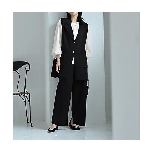 【スタイルデリ/STYLE DELI】の【BLK001】ドライタッチニットベストセットアップ 人気、トレンドファッション・服の通販 founy(ファニー) 　ファッション　Fashion　レディースファッション　Ladies' Fashion Online　アウター　Coat Outerwear　トップス・カットソー　Tops/Tshirt　ニット　Knit Tops　ベスト/ジレ　Gilets/Vests　インナー　Inner　春　Spring　今季　This Season　ショルダー　Shoulder　シンプル　Simple　スリット　Slit　セットアップ　Set Up　ドロップ　Drop　定番　Standard　バランス　Balance　ボックス　Box　ボトム　Bottom　ミドル　Middle　リラックス　Relax　おすすめ　Recommend　日本製　Made In Japan　夏　Summer　旅行　Travel　エレガント 上品　Elegant　other-3|ID: prp329100004586571 ipo3291000000032523053