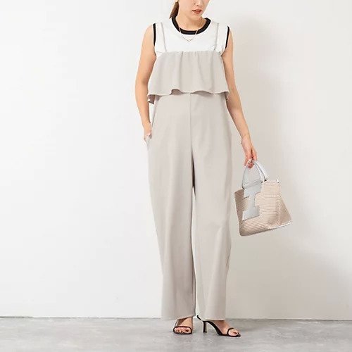 【ノーリーズソフィー/NOLLEY'S sophi】のウォッシャブルトリコットサロペット 人気、トレンドファッション・服の通販 founy(ファニー) 　ファッション　Fashion　レディースファッション　Ladies' Fashion Online　ワンピース　Dress　サロペット　Salopette　2025年　2025　2025-2026秋冬・A/W　Aw/Autumn/Winter/Fw/Fall/2025-2026　おすすめ　Recommend　ストレッチ　Stretch　フェミニン　Feminine　ラッフル　Raffle　ラップ　Wrap　夏　Summer　 other-1|ID: prp329100004586577 ipo3291000000032523206