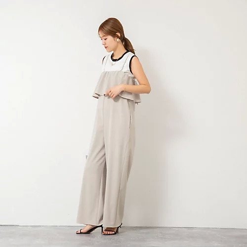 【ノーリーズソフィー/NOLLEY'S sophi】のウォッシャブルトリコットサロペット 人気、トレンドファッション・服の通販 founy(ファニー) 　ファッション　Fashion　レディースファッション　Ladies' Fashion Online　ワンピース　Dress　サロペット　Salopette　2025年　2025　2025-2026秋冬・A/W　Aw/Autumn/Winter/Fw/Fall/2025-2026　おすすめ　Recommend　ストレッチ　Stretch　フェミニン　Feminine　ラッフル　Raffle　ラップ　Wrap　夏　Summer　other-2|ID: prp329100004586577 ipo3291000000032550303