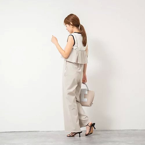 【ノーリーズソフィー/NOLLEY'S sophi】のウォッシャブルトリコットサロペット 人気、トレンドファッション・服の通販 founy(ファニー) 　ファッション　Fashion　レディースファッション　Ladies' Fashion Online　ワンピース　Dress　サロペット　Salopette　2025年　2025　2025-2026秋冬・A/W　Aw/Autumn/Winter/Fw/Fall/2025-2026　おすすめ　Recommend　ストレッチ　Stretch　フェミニン　Feminine　ラッフル　Raffle　ラップ　Wrap　夏　Summer　other-3|ID: prp329100004586577 ipo3291000000032550305