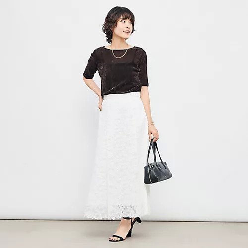 【ノーリーズ/NOLLEY'S】のフロッキーチュールボートネックプルオーバーカットソー 人気、トレンドファッション・服の通販 founy(ファニー) 　ファッション　Fashion　レディースファッション　Ladies' Fashion Online　トップス・カットソー　Tops/Tshirt　プルオーバー　Pullover　カットソー　Cut and Sewn　2025年　2025　2025-2026秋冬・A/W　Aw/Autumn/Winter/Fw/Fall/2025-2026　チュール　Tulle　デコルテ　Decolletage　デニム　Denim　ベロア　Velor　半袖　Short Sleeve　秋　Autumn/Fall　other-3|ID: prp329100004586674 ipo3291000000032524238