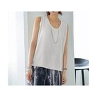 【スタイルデリ/STYLE DELI】の麻混タンクトップ型ブラウス 人気、トレンドファッション・服の通販 founy(ファニー) ファッション Fashion レディースファッション Ladies' Fashion Online トップス・カットソー Tops/Tshirt シャツ/ブラウス Shirts/Blouses イエロー Yellow カーディガン Cardigan キャミソール Camisole シンプル Simple ジャケット Jacket スリット Slit タンク Tank デコルテ Decolletage 定番 Standard ノースリーブ No Sleeve バランス Balance パープル Purple フィット Fit ラウンド Round ラベンダー Lavender リゾート Resort 夏 Summer thumbnail ホワイト|ID: prp329100004586681 ipo3291000000032524534