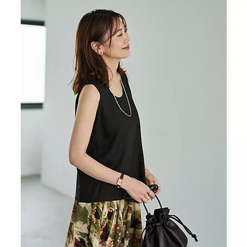 【スタイルデリ/STYLE DELI】の麻混タンクトップ型ブラウス 人気、トレンドファッション・服の通販 founy(ファニー) 　ファッション　Fashion　レディースファッション　Ladies' Fashion Online　トップス・カットソー　Tops/Tshirt　シャツ/ブラウス　Shirts/Blouses　イエロー　Yellow　カーディガン　Cardigan　キャミソール　Camisole　シンプル　Simple　ジャケット　Jacket　スリット　Slit　タンク　Tank　デコルテ　Decolletage　定番　Standard　ノースリーブ　No Sleeve　バランス　Balance　パープル　Purple　フィット　Fit　ラウンド　Round　ラベンダー　Lavender　リゾート　Resort　夏　Summer　other-3|ID: prp329100004586681 ipo3291000000032524537