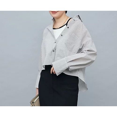 【ノーリーズソフィー/NOLLEY'S sophi】のエアリーショートシャツ 人気、トレンドファッション・服の通販 founy(ファニー) 　ファッション　Fashion　レディースファッション　Fashion for Women　トップス・カットソー　Cut & Sew Tops　シャツ・ブラウス・オフィスカジュアル　Elegant Blouses & Button-Ups　2025年　2025　2025-2026秋冬・A/W　Autumn/Winter 2025–26 AW25–26　ショート　Short, Short Length　バランス　Balance, Style Balance　リラックス　Relax, Relaxed Fit　ワイド　Wide, Wide Fit　 other-1|ID: prp329100004586686 ipo3291000000033497807