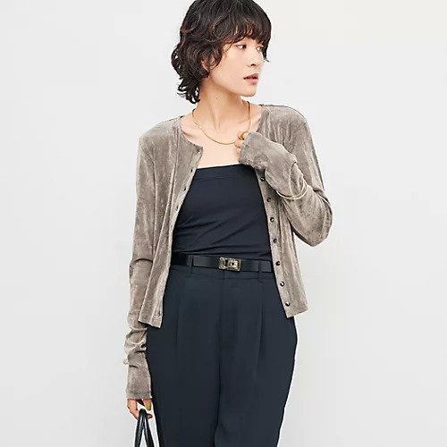【ノーリーズ/NOLLEY'S】のフロッキーチュールカーディガン インテリア・キッズ・メンズ・レディースファッション・服の通販 founy(ファニー) https://founy.com/ ファッション Fashion レディースファッション Fashion for Women トップス・カットソー Cut & Sew Tops カーディガン・羽織り Layered Style Cardigans 2025年 2025 2025-2026秋冬・A/W Autumn/Winter 2025–26 AW25–26 カーディガン Cardigan, Knitwear チュール Tulip, Tulip Motif デニム Denim, Jeans Material ベロア Velour, Soft Velvet |ID: prp329100004586695 ipo3291000000032524785