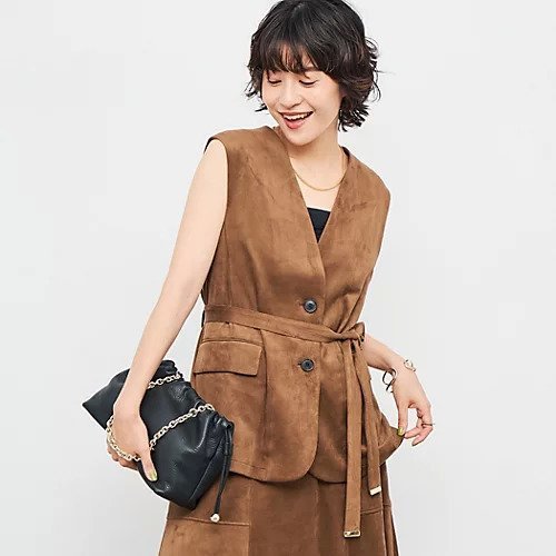 【ノーリーズ/NOLLEY'S】の《セットアップ対応》ストレッチスエードベルテッドジレ インテリア・キッズ・メンズ・レディースファッション・服の通販 founy(ファニー) 　ファッション　Fashion　レディースファッション　Ladies' Fashion Online　アウター　Coat Outerwear　トップス・カットソー　Tops/Tshirt　ベスト/ジレ　Gilets/Vests　2025年　2025　2025-2026秋冬・A/W　Aw/Autumn/Winter/Fw/Fall/2025-2026　おすすめ　Recommend　スエード　Suede　セットアップ　Set Up　トレンド　Trend　フラップ　Flap　ポケット　Pocket　今季　This Season　秋　Autumn/Fall　ベージュ|ID: prp329100004586700 ipo3291000000032524868