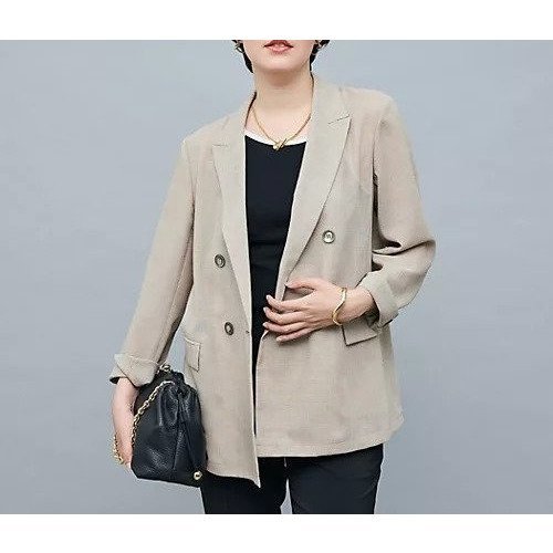 【ノーリーズソフィー/NOLLEY'S sophi】のウォッシャブルボイルシアーダブルジャケット インテリア・キッズ・メンズ・レディースファッション・服の通販 founy(ファニー) 　ファッション　Fashion　レディースファッション　Ladies' Fashion Online　アウター　Coat Outerwear　ジャケット　Jackets　2025年　2025　2025-2026秋冬・A/W　Aw/Autumn/Winter/Fw/Fall/2025-2026　おすすめ　Recommend　リネン　Linen　吸水　Water Absorption　秋　Autumn/Fall　ベージュ|ID: prp329100004586741 ipo3291000000032526448