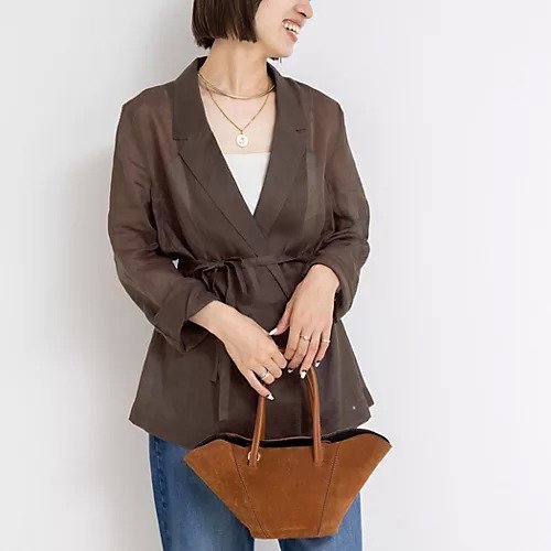 【ノーリーズ/NOLLEY'S】のウォッシャブルシアーラミーダブルジャケット インテリア・キッズ・メンズ・レディースファッション・服の通販 founy(ファニー) 　ファッション　Fashion　レディースファッション　Fashion for Women　アウター　Coat / Outerwear Collection　レディースジャケット・軽アウター　Jackets　2025年　2025　2025春夏・S/S　Spring/Summer 2025 SS25　エレガント 上品　Elegant　ジャケット　Jacket, Outerwear　ブラウン|ID: prp329100004586743 ipo3291000000032526457