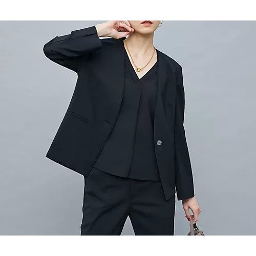 【ノーリーズソフィー/NOLLEY'S sophi】の《セットアップ対応》ウォッシャブルファンクショナルツイルノーカラージャケット インテリア・キッズ・メンズ・レディースファッション・服の通販 founy(ファニー) https://founy.com/ ファッション Fashion レディースファッション Ladies' Fashion Online アウター Coat Outerwear ジャケット Jackets ノーカラージャケット No Collar Leather Jackets 2025年 2025 2025-2026秋冬・A/W Aw/Autumn/Winter/Fw/Fall/2025-2026 ジャケット Jacket スリット Slit スーツ Suit セットアップ Set Up 吸水 Water Absorption 夏 Summer 定番 Standard ビジネス 仕事 通勤 Business |ID: prp329100004586745 ipo3291000000032526465