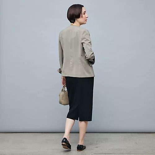 【ノーリーズソフィー/NOLLEY'S sophi】の《セットアップ対応》ウォッシャブルファンクショナルツイルノーカラージャケット 人気、トレンドファッション・服の通販 founy(ファニー) 　ファッション　Fashion　レディースファッション　Ladies' Fashion Online　アウター　Coat Outerwear　ジャケット　Jackets　ノーカラージャケット　No Collar Leather Jackets　2025年　2025　2025-2026秋冬・A/W　Aw/Autumn/Winter/Fw/Fall/2025-2026　ジャケット　Jacket　スリット　Slit　スーツ　Suit　セットアップ　Set Up　吸水　Water Absorption　夏　Summer　定番　Standard　ビジネス 仕事 通勤　Business　other-3|ID: prp329100004586745 ipo3291000000032526471