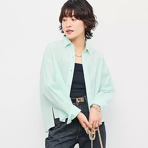 【ノーリーズ/NOLLEY'S】のエアリーショートシャツ インテリア・キッズ・メンズ・レディースファッション・服の通販 founy(ファニー) 　ファッション　Fashion　レディースファッション　Ladies' Fashion Online　トップス・カットソー　Tops/Tshirt　シャツ/ブラウス　Shirts/Blouses　2025年　2025　おすすめ　Recommend　ショート　Short　シンプル　Simple　タイプライター　Typewriter　夏　Summer　羽織　Haori　ミントグリーン|ID: prp329100004587613 ipo3291000000032535979