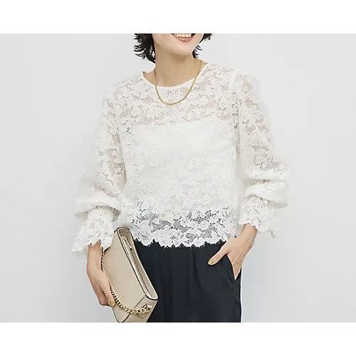 【ノーリーズ/NOLLEY'S】のウォッシャブルレース2WAYブラウス インテリア・キッズ・メンズ・レディースファッション・服の通販 founy(ファニー) 　ファッション　Fashion　レディースファッション　Ladies' Fashion Online　トップス・カットソー　Tops/Tshirt　シャツ/ブラウス　Shirts/Blouses　2025年　2025　おすすめ　Recommend　ギャザー　Gather　シャーリング　Shirring　スカラップ　Scalloped　レース　Race　ホワイト|ID: prp329100004587623 ipo3291000000032536045