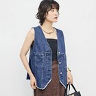 【リエミラー/Rie Miller】の【RM denim】Vネックデニムベスト インディゴブルー|ID:prp329100004587624