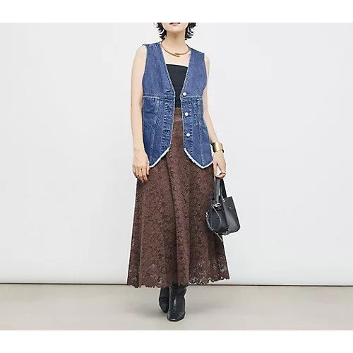 【リエミラー/Rie Miller】の【RM denim】Vネックデニムベスト 人気、トレンドファッション・服の通販 founy(ファニー) 　ファッション　Fashion　レディースファッション　Ladies' Fashion Online　アウター　Coat Outerwear　トップス・カットソー　Tops/Tshirt　ベスト/ジレ　Gilets/Vests　Vネック　V-Neck　2025年　2025　おすすめ　Recommend　カッティング　Cutting　ジャケット　Jacket　ストレッチ　Stretch　タートル　Turtle　デニム　Denim　ノースリーブ　No Sleeve　フォーマル　Formal　フラップ　Flap　フリンジ　Fringe　ベスト　Vest　ポケット　Pocket　other-2|ID: prp329100004587624 ipo3291000000032536050
