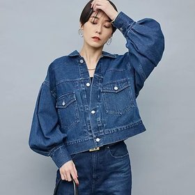【リエミラー/Rie Miller】 【RM denim】袖ボリュームGジャン人気、トレンドファッション・服の通販 founy(ファニー) ファッション Fashion レディースファッション Ladies' Fashion Online アウター Coat Outerwear 2025年 2025 おすすめ Recommend ショート Short ストレッチ Stretch 人気 Popularity 冬 Winter |ID:prp329100004587633
