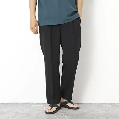 【ノーリーズ グッドマン/NOLLEY'S goodman / MEN】の《Reflax》吸水速乾 アンチピリング ワンタックイージーPT インテリア・キッズ・メンズ・レディースファッション・服の通販 founy(ファニー) 　ファッション　Fashion　メンズファッション　Men's Style Online　スニーカー　Sneakers　フロント　Front　リネン　Linen　リラックス　Relax　吸水　Water Absorption　ブラック|ID: prp329100004587637 ipo3291000000032536187