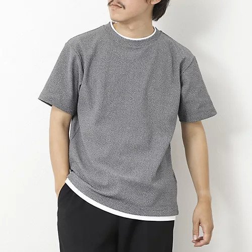 【ノーリーズ グッドマン/NOLLEY'S goodman / MEN】のLINKS モザイク柄 レイヤードTee インテリア・キッズ・メンズ・レディースファッション・服の通販 founy(ファニー) https://founy.com/ ファッション Fashion メンズファッション Men's Style Online インナー Inner ジャカード Jacquard ジャケット Jacket モザイク Mosaic |ID: prp329100004587638 ipo3291000000032536195
