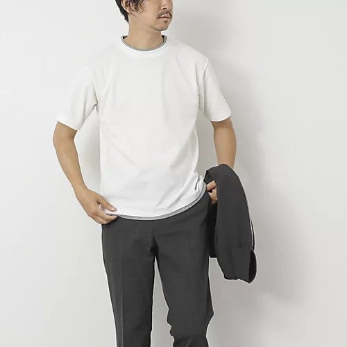 【ノーリーズ グッドマン/NOLLEY'S goodman / MEN】のLINKS モザイク柄 レイヤードTee 人気、トレンドファッション・服の通販 founy(ファニー) 　ファッション　Fashion　メンズファッション　Men's Style Online　インナー　Inner　ジャカード　Jacquard　ジャケット　Jacket　モザイク　Mosaic　other-2|ID: prp329100004587638 ipo3291000000032536199