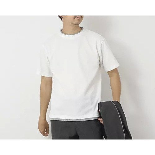 【ノーリーズ グッドマン/NOLLEY'S goodman / MEN】のLINKS モザイク柄 レイヤードTee 人気、トレンドファッション・服の通販 founy(ファニー) 　ファッション　Fashion　メンズファッション　Men's Style Online　インナー　Inner　ジャカード　Jacquard　ジャケット　Jacket　モザイク　Mosaic　other-3|ID: prp329100004587638 ipo3291000000032536200