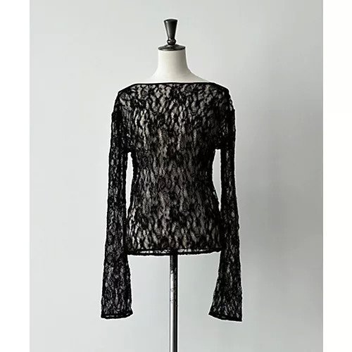 【カオス/Chaos】のグラスレースプルオーバー インテリア・キッズ・メンズ・レディースファッション・服の通販 founy(ファニー) 　ファッション　Fashion　レディースファッション　Fashion for Women　トップス・カットソー　Cut & Sew Tops　カジュアルプルオーバー・ニットトップス　Pullovers & Knit Tops / Casual Pullovers　インナー　Innerwear　コンパクト　Compact, Small Size　ジャケット　Jacket, Outerwear　レース　Lace, Lace Fabric　ブラック|ID: prp329100004588514 ipo3291000000033286534