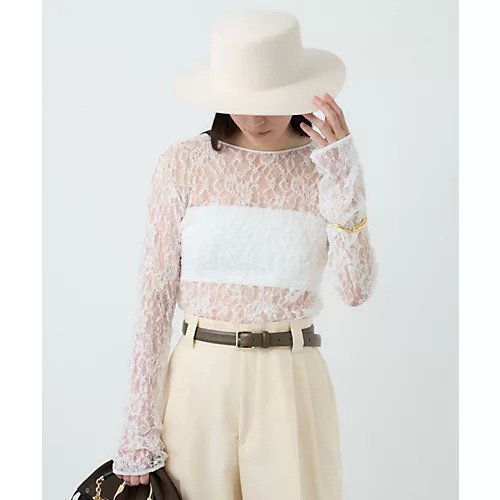 【カオス/Chaos】のグラスレースプルオーバー 人気、トレンドファッション・服の通販 founy(ファニー) 　ファッション　Fashion　レディースファッション　Fashion for Women　トップス・カットソー　Cut & Sew Tops　カジュアルプルオーバー・ニットトップス　Pullovers & Knit Tops / Casual Pullovers　インナー　Innerwear　コンパクト　Compact, Small Size　ジャケット　Jacket, Outerwear　レース　Lace, Lace Fabric　other-2|ID: prp329100004588514 ipo3291000000035678449