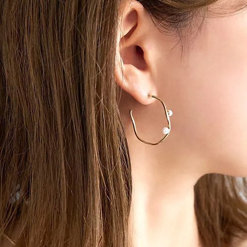 【フィービィー/phoebe】のウェービーパールフープピアス インテリア・キッズ・メンズ・レディースファッション・服の通販 founy(ファニー) https://founy.com/ ファッション Fashion レディースファッション Ladies' Fashion Online エアリー Airy パール Pearl フープ Hoop ランダム Random |ID: prp329100004589601 ipo3291000000032562360