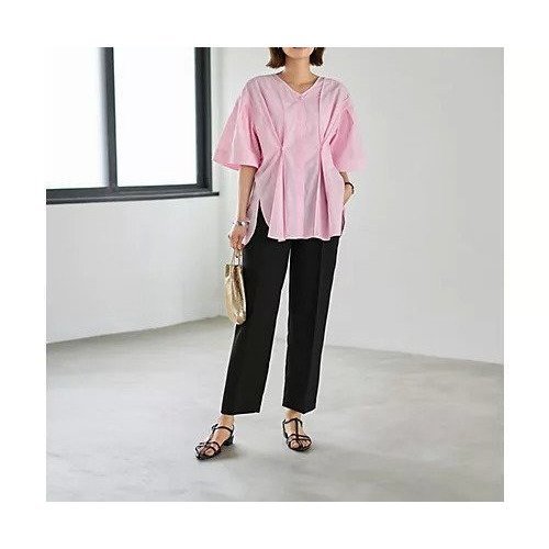 【スタイルデリ/STYLE DELI】の【LUXE】形が変わるシャツ生地プルオーバー 人気、トレンドファッション・服の通販 founy(ファニー) 　ファッション　Fashion　レディースファッション　Ladies' Fashion Online　トップス・カットソー　Tops/Tshirt　シャツ/ブラウス　Shirts/Blouses　プルオーバー　Pullover　ギャザー　Gather　今季　This Season　ショルダー　Shoulder　ストレート　Straight　スリット　Slit　スリーブ　Sleeve　ドロップ　Drop　バランス　Balance　パール　Pearl　フレア　Flare　フロント　Front　ポケット　Pocket　無地　Plain Color　ワイド　Wide　夏　Summer　other-2|ID: prp329100004590586 ipo3291000000032573543