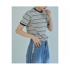 【マージュール/marjour】のRINGER BORDER TEE OFFWHITE|ID:prp329100004590588