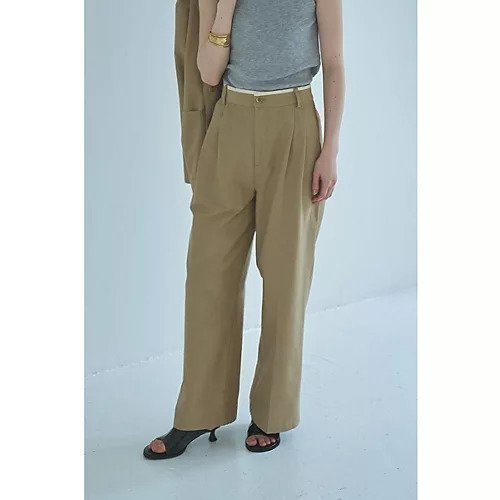 【マージュール/marjour】のWAIST PIPING LINEN BLEND PANTS インテリア・キッズ・メンズ・レディースファッション・服の通販 founy(ファニー) 　ファッション　Fashion　レディースファッション　Ladies' Fashion Online　パンツ　Pants　シンプル　Simple　ジャケット　Jacket　ストレッチ　Stretch　セットアップ　Set Up　タンク　Tank　ポケット　Pocket　マニッシュ　Mannish　無地　Plain Color　リネン　Linen　BEIGE|ID: prp329100004590593 ipo3291000000032573582