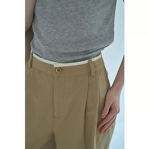 【マージュール/marjour】のWAIST PIPING LINEN BLEND PANTS 人気、トレンドファッション・服の通販 founy(ファニー) 　ファッション　Fashion　レディースファッション　Ladies' Fashion Online　パンツ　Pants　シンプル　Simple　ジャケット　Jacket　ストレッチ　Stretch　セットアップ　Set Up　タンク　Tank　ポケット　Pocket　マニッシュ　Mannish　無地　Plain Color　リネン　Linen　other-2|ID: prp329100004590593 ipo3291000000032573583