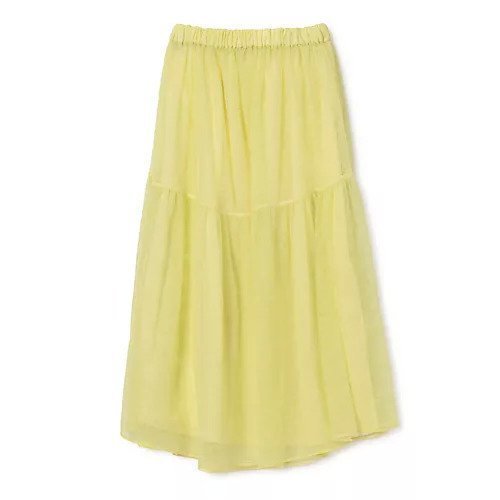 【ブラミンク/BLAMINK】のフラワーレ―スギャザースカート インテリア・キッズ・メンズ・レディースファッション・服の通販 founy(ファニー)  ファッション Fashion レディースファッション Fashion for Women スカート Skirts 2025年 2025 2025-2026秋冬・A/W Autumn/Winter 2025–26 AW25–26 アンダー Underwear Essentials ギャザー Gathered, Ruffled セパレート Separate, Two-Piece バランス Balance, Style Balance フラワー Flower, Floral YELLOW|ID: prp329100004590645 ipo3291000000034365711