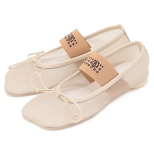 【エムエム6 メゾン マルタン マルジェラ/MM6 Maison Martin Margiela】のBALLET SHOE インテリア・キッズ・メンズ・レディースファッション・服の通販 founy(ファニー) 　ファッション　Fashion　レディースファッション　Ladies' Fashion Online　2025年　2025　2025-2026秋冬・A/W　Aw/Autumn/Winter/Fw/Fall/2025-2026　クラシカル　Classical　バレエ　Ballet　メッシュ　Mesh　Bleached Sand|ID: prp329100004590652 ipo3291000000032574643