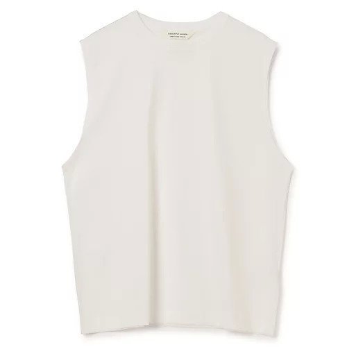 【ビューティフル ピープル/beautiful people】の60/-jersey uppercase BPlogo sleeveless T インテリア・キッズ・メンズ・レディースファッション・服の通販 founy(ファニー) 　ファッション　Fashion　レディースファッション　Fashion for Women　トップス・カットソー　Cut & Sew Tops　2025年　2025　2025-2026秋冬・A/W　Autumn/Winter 2025–26 AW25–26　ノースリーブ　Sleeveless, No-Sleeve　バランス　Balance, Style Balance　ボックス　Boxy, Box Shape　洗える　Machine Washable　off white|ID: prp329100004591268 ipo3291000000035433856