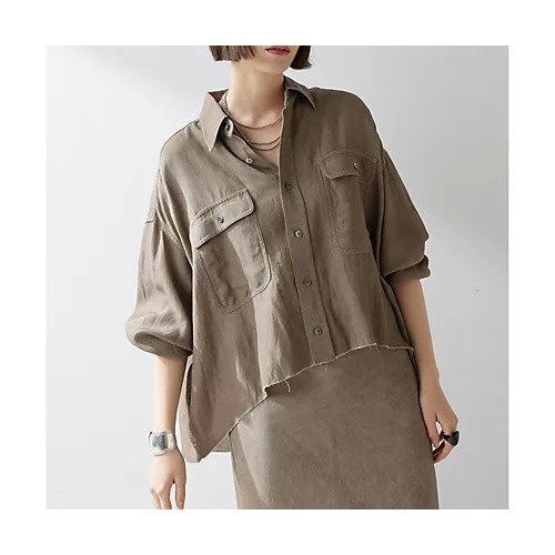 【ウィムガゼット/Whim Gazette】のツイル顔料染めスクエアシャツ インテリア・キッズ・メンズ・レディースファッション・服の通販 founy(ファニー) 　ファッション　Fashion　レディースファッション　Ladies' Fashion Online　トップス・カットソー　Tops/Tshirt　シャツ/ブラウス　Shirts/Blouses　2025年　2025　2025春夏・S/S　Ss,Spring/Summer,2025　おすすめ　Recommend　インナー　Inner　エレガント 上品　Elegant　コンパクト　Compact　ショート　Short　スクエア　Square　セットアップ　Set Up　ツイル　Twill　デニム　Denim　バランス　Balance　ヴィンテージ　Vintage　夏　Summer　モカ|ID: prp329100004591270 ipo3291000000032586857
