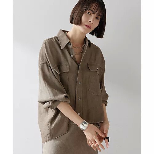 【ウィムガゼット/Whim Gazette】のツイル顔料染めスクエアシャツ 人気、トレンドファッション・服の通販 founy(ファニー) 　ファッション　Fashion　レディースファッション　Ladies' Fashion Online　トップス・カットソー　Tops/Tshirt　シャツ/ブラウス　Shirts/Blouses　2025年　2025　2025春夏・S/S　Ss,Spring/Summer,2025　おすすめ　Recommend　インナー　Inner　エレガント 上品　Elegant　コンパクト　Compact　ショート　Short　スクエア　Square　セットアップ　Set Up　ツイル　Twill　デニム　Denim　バランス　Balance　ヴィンテージ　Vintage　夏　Summer　other-3|ID: prp329100004591270 ipo3291000000032586859