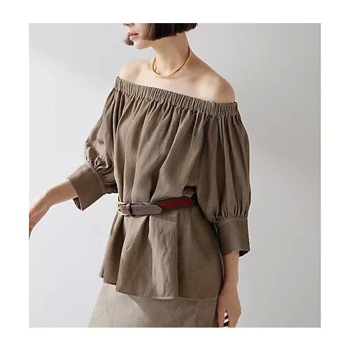 【ウィムガゼット/Whim Gazette】のツイル顔料染めブラウス 人気、トレンドファッション・服の通販 founy(ファニー) 　ファッション　Fashion　レディースファッション　Fashion for Women　トップス・カットソー　Cut & Sew Tops　シャツ・ブラウス・オフィスカジュアル　Elegant Blouses & Button-Ups　2025年　2025　2025春夏・S/S　Spring/Summer 2025 SS25　おすすめ　Recommended / Our Picks　エレガント 上品　Elegant　ギャザー　Gathered, Ruffled　セットアップ　Set-Up, Coordinated Outfit　ツイル　Twist, Twisted Detail　デニム　Denim, Jeans Material　other-2|ID: prp329100004591271 ipo3291000000032586863