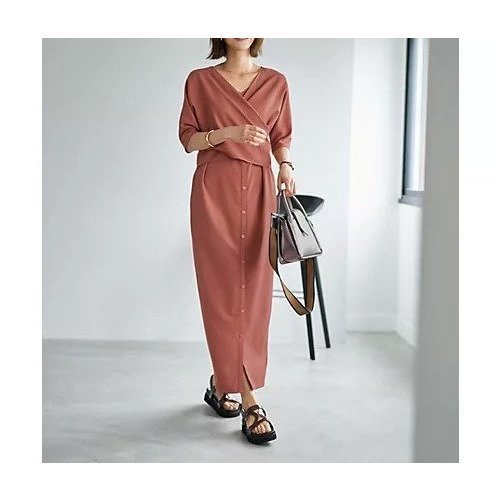 【スタイルデリ/STYLE DELI】の【LUXE】カシュクールみたいに結ぶワンピース 人気、トレンドファッション・服の通販 founy(ファニー) 　ファッション　Fashion　レディースファッション　Ladies' Fashion Online　ワンピース　Dress　インナー　Inner　オレンジ　Orange　くるぶし　Ankle　カシュクール　Cachecoeur　カーディガン　Cardigan　キャミソール　Camisole　ショール　Shawl　ジャケット　Jacket　スニーカー　Sneakers　スリット　Slit　デコルテ　Decolletage　ドレープ　Drape　ノースリーブ　No Sleeve　人気　Popularity　パール　Pearl　フォーマル　Formal　フロント　Front　ペチコート　Petticoat　ボレロ　Bolero　ポケット　Pocket　リアル　Real　夏　Summer　エレガント 上品　Elegant　ビジネス 仕事 通勤　Business　other-2|ID: prp329100004591324 ipo3291000000032587485