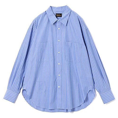 【ペールジュート/Pale Jute】のOver size shirt インテリア・キッズ・メンズ・レディースファッション・服の通販 founy(ファニー) 　ファッション　Fashion　レディースファッション　Ladies' Fashion Online　トップス・カットソー　Tops/Tshirt　シャツ/ブラウス　Shirts/Blouses　インナー　Inner　スウェット　Sweat　メンズ　Mens　夏　Summer　春　Spring　S/S・春夏　Ss・Spring/Summer　洗える　Washable　羽織　Haori　blue stripe|ID: prp329100004592152 ipo3291000000032601261