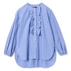 【ペールジュート/Pale Jute】のFront frill shirt blue stripe|ID:prp329100004592153