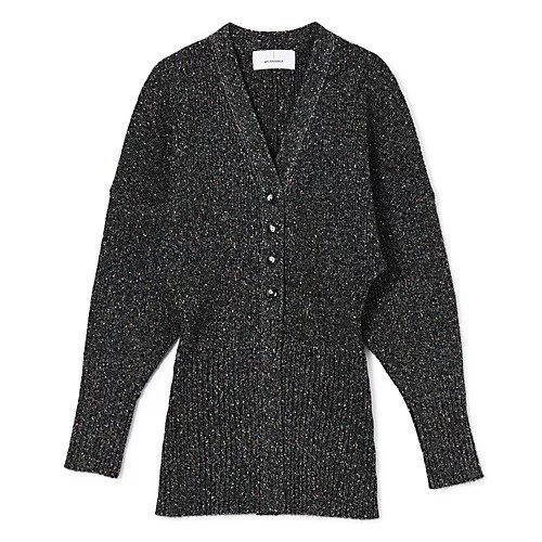 【アキラナカ/AKIRANAKA】のGreer melange knit cardigan インテリア・キッズ・メンズ・レディースファッション・服の通販 founy(ファニー) 　ファッション　Fashion　レディースファッション　Ladies' Fashion Online　トップス・カットソー　Tops/Tshirt　ニット　Knit Tops　カーディガン　Cardigans　2025年　2025　2025-2026秋冬・A/W　Aw/Autumn/Winter/Fw/Fall/2025-2026　カーディガン　Cardigan　バランス　Balance　メランジ　Melange　ワイド　Wide　BLACK|ID: prp329100004592156 ipo3291000000032601278