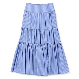 【ペールジュート/Pale Jute】 stripe tired skirt人気、トレンドファッション・服の通販 founy(ファニー) ファッション Fashion レディースファッション Ladies' Fashion Online スカート Skirt ストライプ Stripe セットアップ Set Up ティアードスカート Tiered Skirt 洗える Washable |ID:prp329100004592157