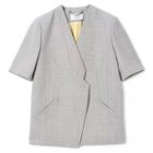 【アキラナカ/AKIRANAKA】のAmalia jacket 人気、トレンドファッション・服の通販 founy(ファニー) ファッション Fashion レディースファッション Ladies' Fashion Online アウター Coat Outerwear ジャケット Jackets 2025年 2025 2025-2026秋冬・A/W Aw/Autumn/Winter/Fw/Fall/2025-2026 アシンメトリー Asymmetry シェイプ Shape ジャケット Jacket フロント Front 半袖 Short Sleeve thumbnail GRAY|ID: prp329100004592167 ipo3291000000032601328