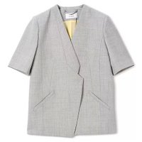 【アキラナカ/AKIRANAKA】のAmalia jacket 人気、トレンドファッション・服の通販 founy(ファニー) ファッション Fashion レディースファッション Fashion for Women アウター Coat / Outerwear Collection レディースジャケット・軽アウター Jackets 2025年 2025 2025-2026秋冬・A/W Autumn/Winter 2025–26 AW25–26 アシンメトリー Asymmetrical Style シェイプ Shape, Slim Fit ジャケット Jacket, Outerwear フロント Front, Front Design 半袖 Short Sleeve, Half Sleeve |ID:prp329100004592167